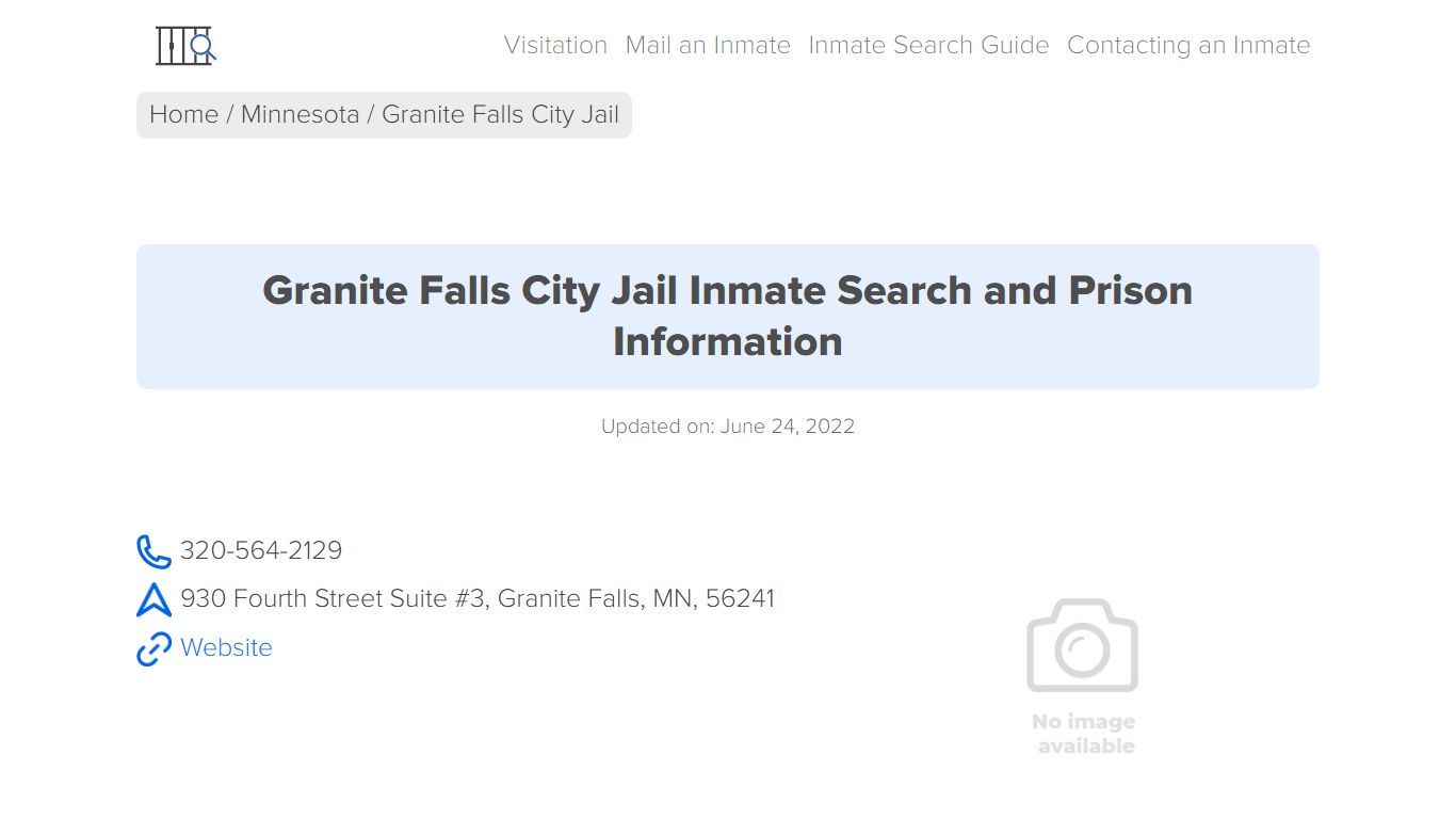 Granite Falls City Jail Inmate Search, Visitation, Phone ...